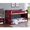 Cargo Youth Low Bunk Bedroom Set (Red)