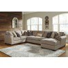 Pantomine Driftwood Modular Sectional w/ Right Chaise