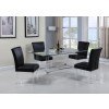 4038 Rectangular Small Dining Room Set w/ Black Parson Chairs