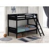 Littleton Contemporary Twin over Twin Bunk Bed (Black)