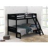 Littleton Contemporary Twin over Full Bunk Bed (Black)