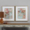 A Touch Of Blush And Rosewood Fences Wall Art (Set of 2)