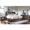 Architect Bookcase Bedroom Set w/ 1 Side Storage Bed