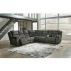 Nettington Smoke Modular Power Reclining Sectional