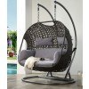 Vasant Outdoor Wicker Patio Swing Chair w/ Stand