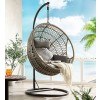 Vasant Outdoor Rope Patio Swing Chair w/ Stand