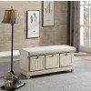 Woodwell Lift Top Storage Bench (Distressed White)
