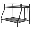Alevera Matte Black Twin over Full Bunk Bed