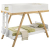Frankie White Twin over Twin Bunk Bed w/ 7 Inch Mattresses