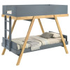 Frankie Van Courtland Blue Twin over Twin Bunk Bed w/ 7 Inch Mattresses