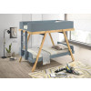 Frankie Van Courtland Blue Twin over Twin Bunk Bed w/ 7 Inch Mattresses