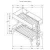 Frankie Van Courtland Blue Twin over Twin Bunk Bed w/ 7 Inch Mattresses