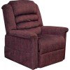 Soother Power Lift Full Lay-Out Chaise Recliner w/ Heat and Massage (Wine)