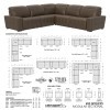 Spoleto Cafe Latte Modular Power Reclining Sectional w/ Power Euro Headrests