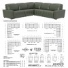 Spoleto Pine Modular Power Reclining Sectional w/ Power Euro Headrests