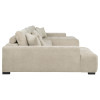 Cannella Beige U-Shaped Double Chaise Sectional