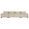 Cannella Beige U-Shaped Double Chaise Sectional