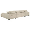 Cannella Beige U-Shaped Double Chaise Sectional