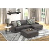 Minori Steel 3-Piece Right Chaise Sectional Set w/ Ottoman