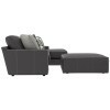 Minori Steel 3-Piece Right Chaise Sectional Set w/ Ottoman