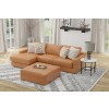 Minori Whiskey 3-Piece Left Chaise Sectional Set w/ Ottoman