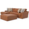 Minori Whiskey 3-Piece Left Chaise Sectional Set w/ Ottoman