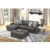 Minori Steel 3-Piece Left Chaise Sectional Set w/ Ottoman