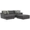 Minori Steel 3-Piece Left Chaise Sectional Set w/ Ottoman