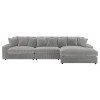 Blaine 3-Piece Reversible Sectional (Fog)