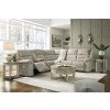 Family Den Pewter Power Reclining Sectional Set