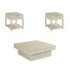 Reclamation Place Square Occasional Table Set (White Sand)