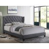 Rosemary Upholstered Bed (Grey)