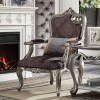 Picardy Right Facing Leaves Chair (Antique Platinum)