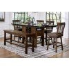Schleiger Counter Height Dining Set w/ Swivel Chairs and Bench