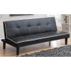 Black Sofa Bed w/ White Piping