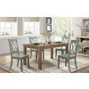 Janina Dining Room Set w/ Teal Chairs