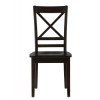 Simplicity X Back Side Chair (Espresso) (Set of 2)