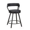 Appert Swivel Counter Height Chair (Black) (Set of 2)