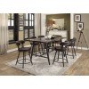 Appert Counter Height Dining Room Set w/ Brown Chairs