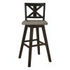 Amsonia X-Back Swivel Pub Height Chair (Black) (Set of 2)