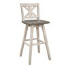 Amsonia X-Back Swivel Pub Height Chair (White) (Set of 2)