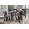 Amsonia Counter Height Dining Set w/ Divided X-Back Chairs (Black)