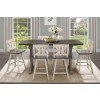 Amsonia Counter Height Dining Set w/ Divided X-Back Chairs (White)
