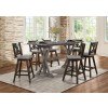 Amsonia Counter Height Dining Set w/ Black Chairs