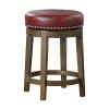 Westby Swivel Counter Height Stool (Red) (Set of 2)