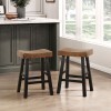 Caspian Counter Height Stool (Black and Brown) (Set of 2)