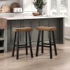 Caspian Pub Height Stool (Black and Brown) (Set of 2)