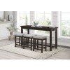 Connected 4-Piece Counter Height Dining Set (Espresso)