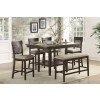Balin Counter Height Dining Set w/ Slat Back Chairs and Bench