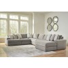 Avaliyah Ash Large 6-Piece Right Chaise Sectional